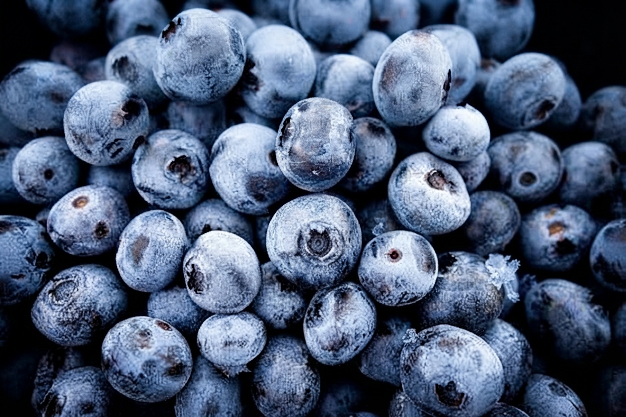 Frozen blueberries