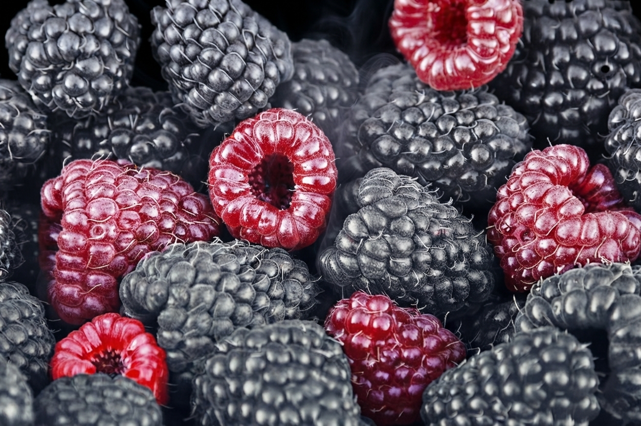 Frozen raspberries